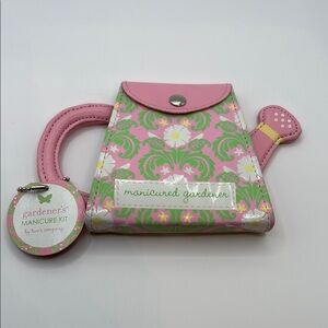 Pink and Green Women's Travel Manicure Set - Garden Themed